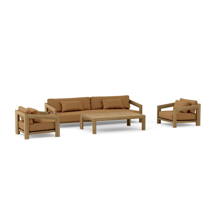Solid Teak Patio Furniture - Smyrna 4 - Piece Set - Teak HQ™