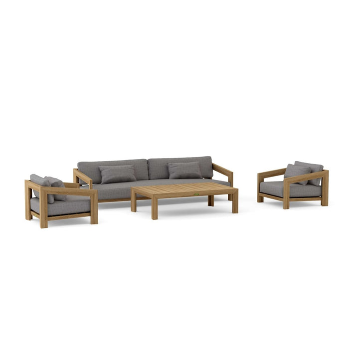 Solid Teak Patio Furniture - Smyrna 4 - Piece Set - Teak HQ™