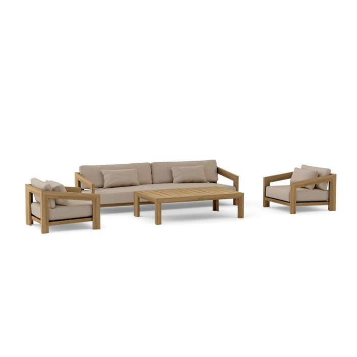 Solid Teak Patio Furniture - Smyrna 4 - Piece Set - Teak HQ™