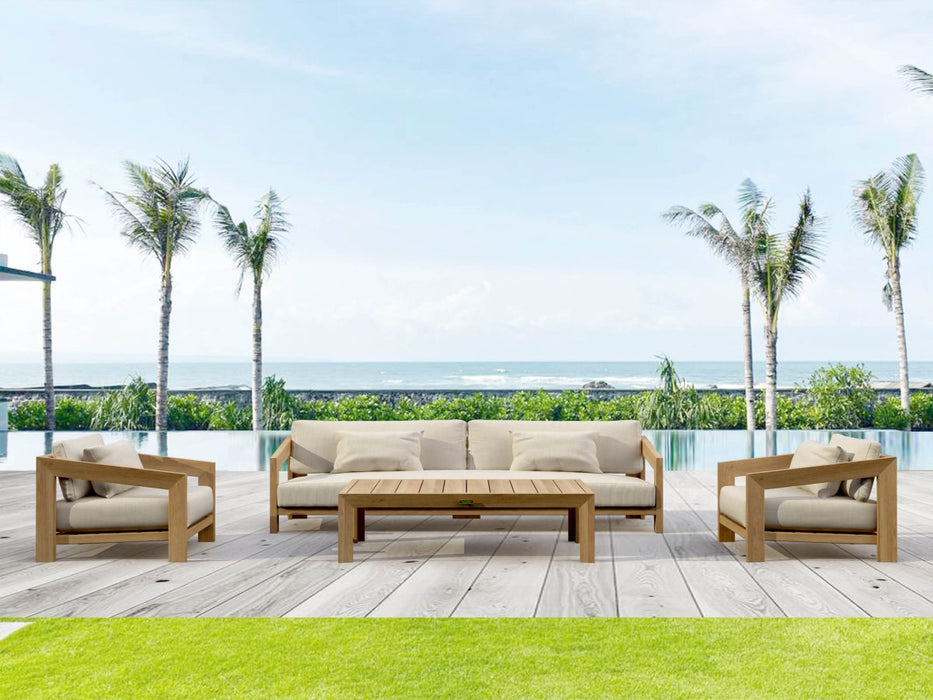Solid Teak Patio Furniture - Smyrna 4 - Piece Set - Teak HQ™