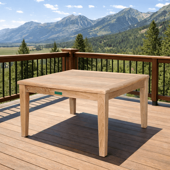 Square Teak Coffee Table (32" Square) - Brianna - Teak HQ™
