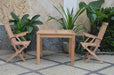 Square Teak Table / Chairs - Bahama (Table) & Classic (2 Chairs) - Teak HQ™