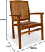 Stackable Teak Dining Chair - by All Things Cedar - Teak HQ™