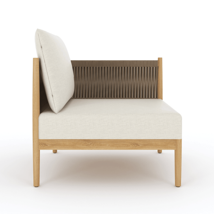 Sunbrella Teak Sectional (Left End Piece) - San Lucas - Teak HQ™