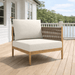 Sunbrella Teak Sectional (Left End Piece) - San Lucas - Teak HQ™