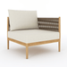 Sunbrella Teak Sectional (Left End Piece) - San Lucas - Teak HQ™