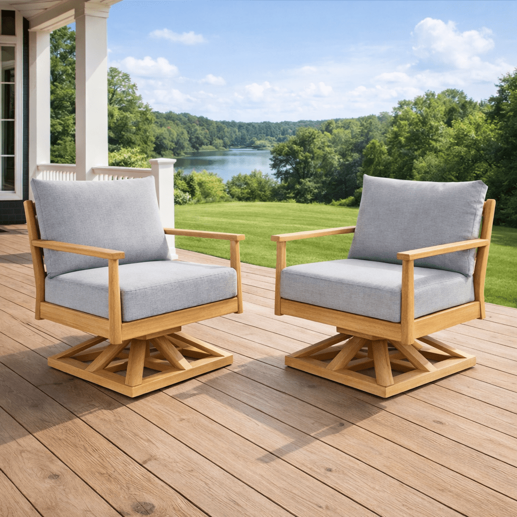 Swivel Teak Wood Chair - Palma - Teak HQ™