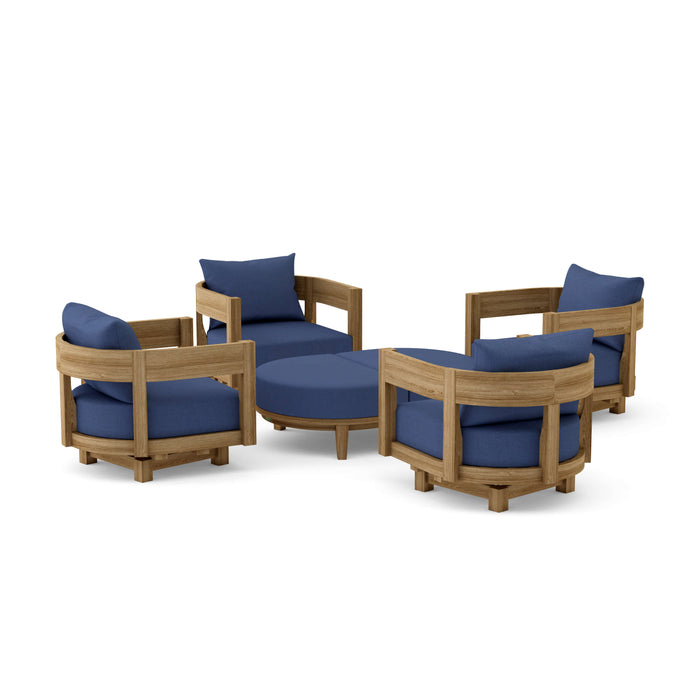 Modern Teak Patio Furniture - Coronado 6-Piece Set