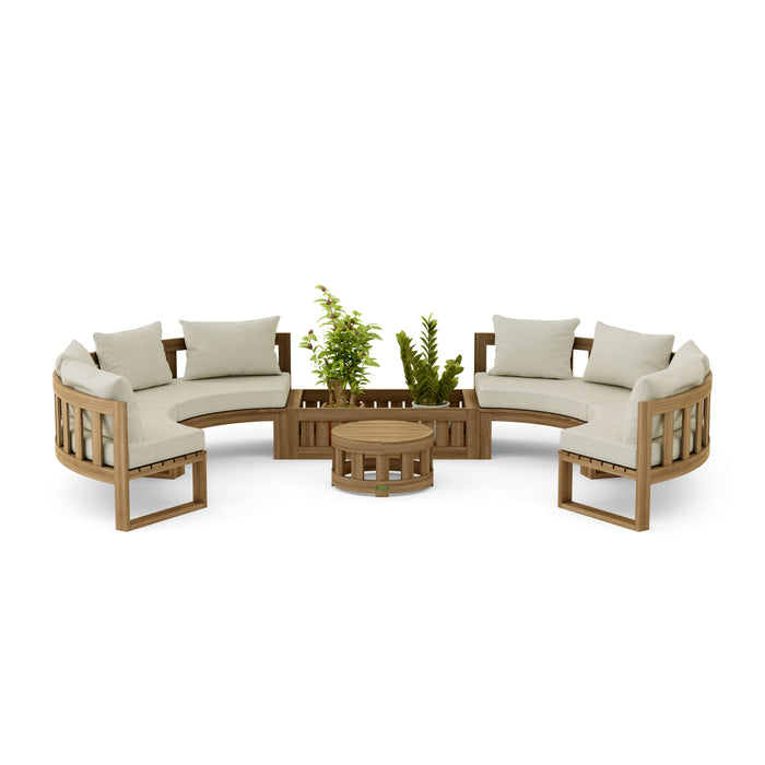 Teak Sectional Sofa - Arena 6-Piece Modular Set