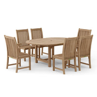 Teak 7-Piece Patio Dining Set - Bahama (Table) & Chicago (Chairs)