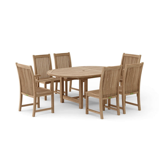 Teak 7 - Piece Patio Dining Set - Bahama (Table) & Chicago (Chairs) - Teak HQ™