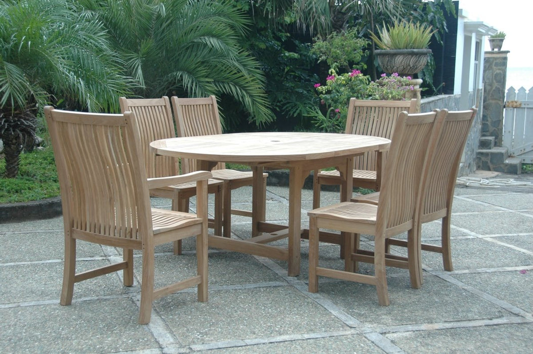 Teak 7 - Piece Patio Dining Set - Bahama (Table) & Chicago (Chairs) - Teak HQ™