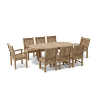 Teak 9-Piece Dining Set - Bahama (Table) & Sahara (Chairs)