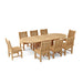 Teak 9 - Piece Outdoor Dining Set - Sahara - Teak HQ™