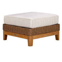 Teak and Wicker Ottoman - Boca