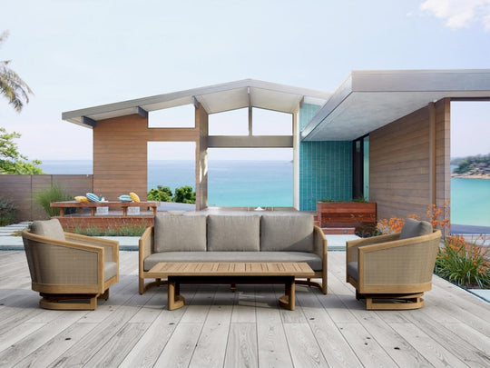 Teak Balcony Furniture - Catania 4 - Piece Set - Teak HQ™