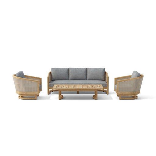 Teak Balcony Furniture - Catania 4 - Piece Set - Teak HQ™