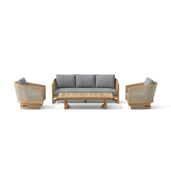 Teak Balcony Furniture - Catania 4 - Piece Set - Teak HQ™