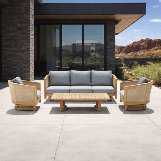 Teak Balcony Furniture - Catania 4 - Piece Set - Teak HQ™