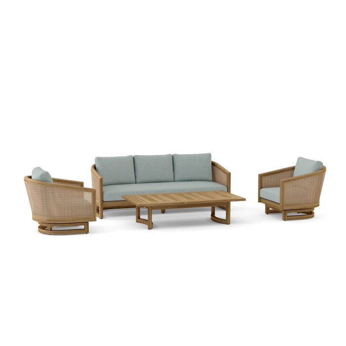Teak Balcony Furniture - Catania 4 - Piece Set - Teak HQ™