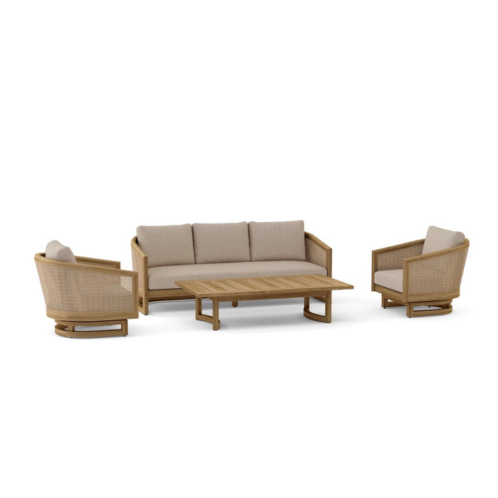 Teak Balcony Furniture - Catania 4 - Piece Set - Teak HQ™