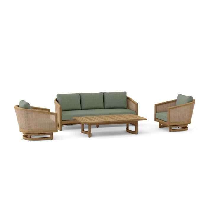 Teak Balcony Furniture - Catania 4 - Piece Set - Teak HQ™