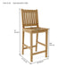 Teak Bar Height Chair - Avalon - Teak HQ™