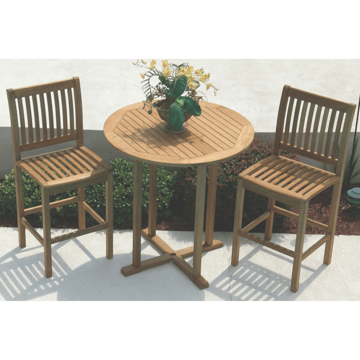 Teak Bar Height Table (39" Diameter) - Royal Teak - Teak HQ™