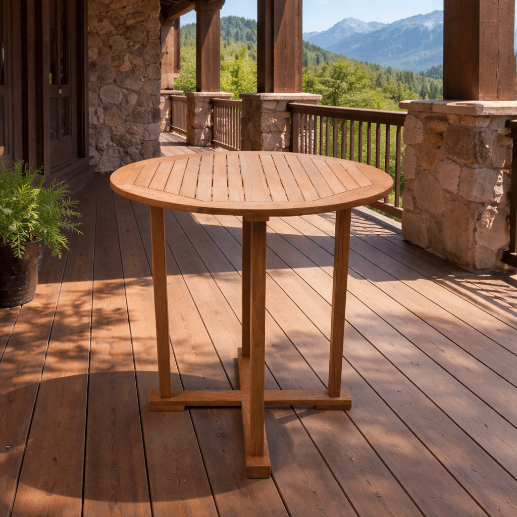 Teak Bar Height Table (39
