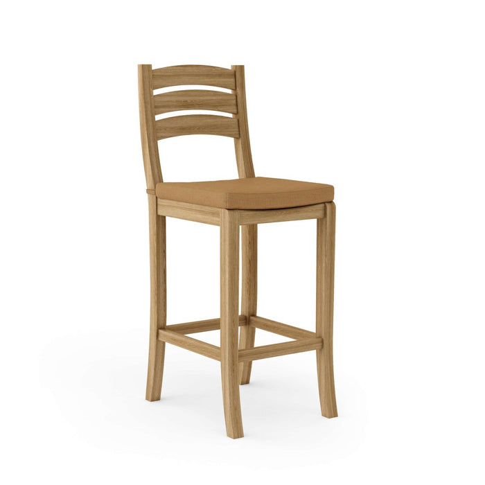 Teak Bar Stool With Back - Mandalay - Teak HQ™