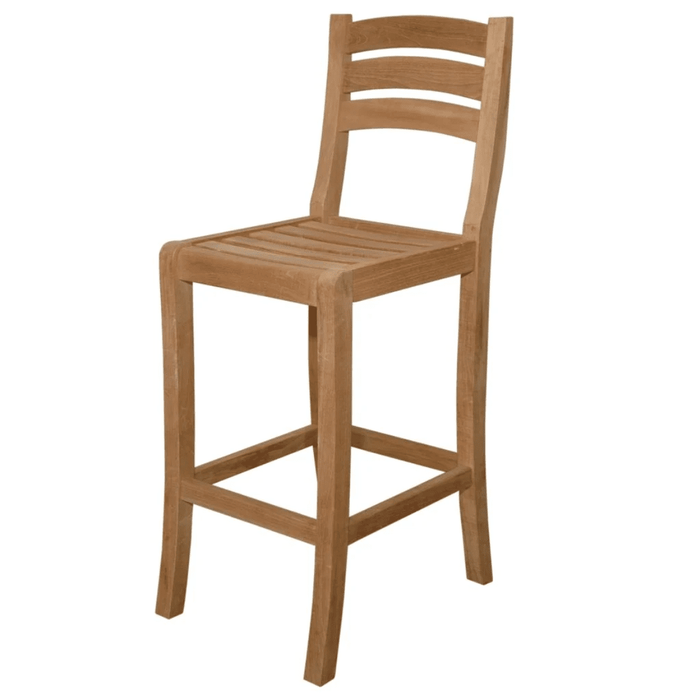 Teak Bar Stool With Back - Mandalay - Teak HQ™