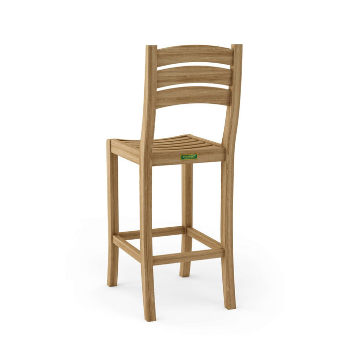 Teak Bar Stool With Back - Mandalay - Teak HQ™