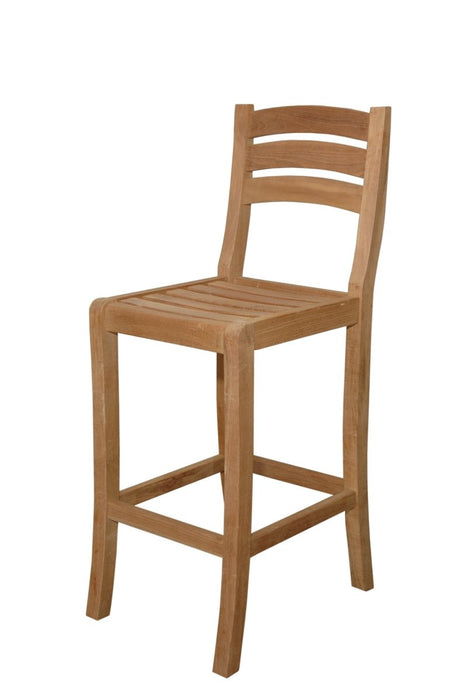 Teak Bar Stool With Back - Mandalay - Teak HQ™