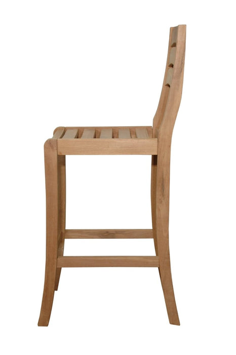 Teak Bar Stool With Back - Mandalay - Teak HQ™