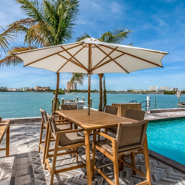 Teak Bar Table (65" Long Rectangle) - Admiral - Teak HQ™