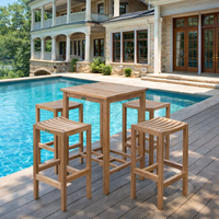 Teak Bar Table and Chairs - Avalon (Table) & Montego (4 Chairs)