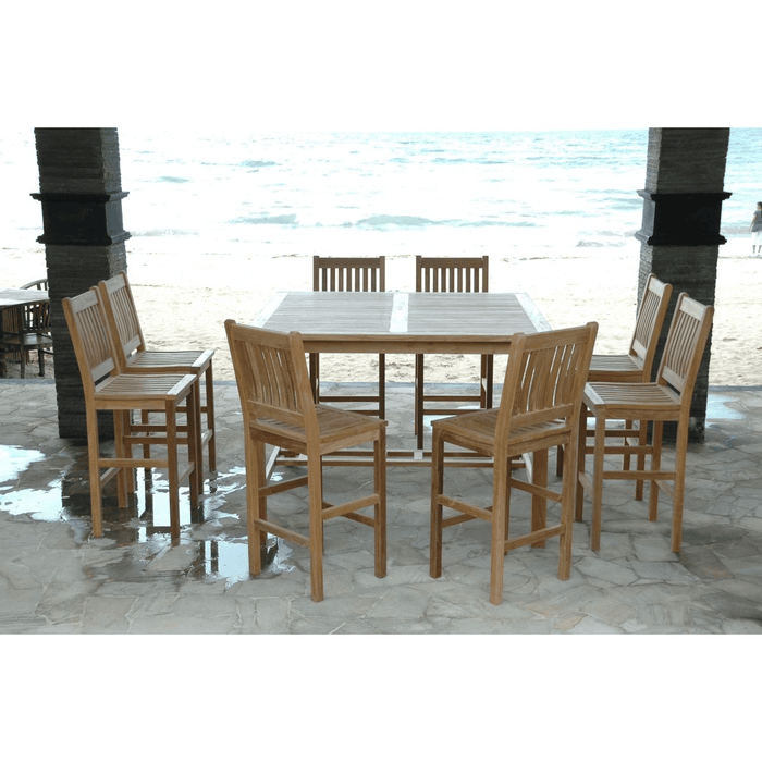 Teak Bar Table Set - Windsor (Table) & Avalon (8 Chairs) - Teak HQ™