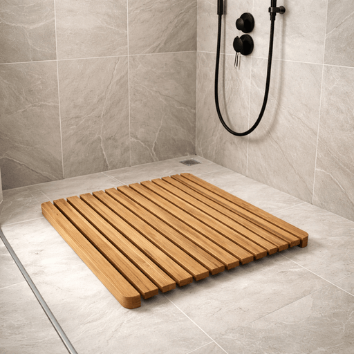 Teak Bathroom Floor Mat (25" Wide) - Spa - Teak HQ™