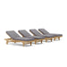 Teak Beach Chairs Set - Capri 4 - Piece Lounger Set - Teak HQ™