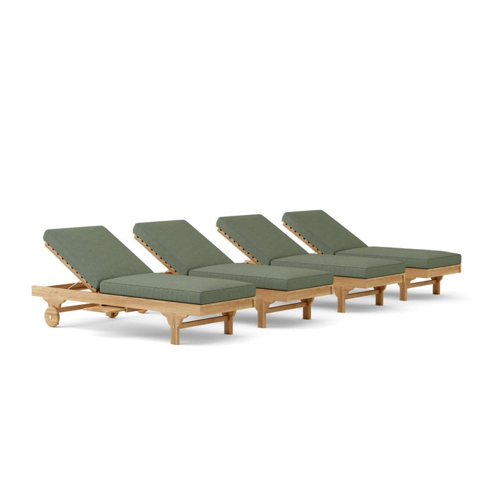Teak Beach Chairs Set - Capri 4 - Piece Lounger Set - Teak HQ™