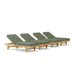 Teak Beach Chairs Set - Capri 4 - Piece Lounger Set - Teak HQ™