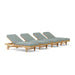 Teak Beach Chairs Set - Capri 4 - Piece Lounger Set - Teak HQ™