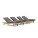 Teak Beach Chairs Set - Capri 4 - Piece Lounger Set - Teak HQ™