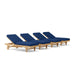 Teak Beach Chairs Set - Capri 4 - Piece Lounger Set - Teak HQ™