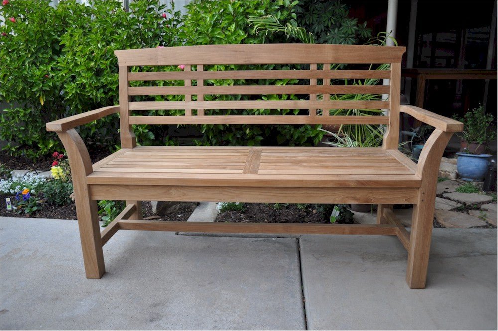 Teak Bench With Back (2 - Seater) - Sakura - Teak HQ™
