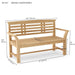 Teak Bench With Back (2 - Seater) - Sakura - Teak HQ™