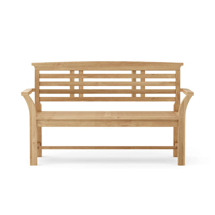 Teak Bench With Back (2 - Seater) - Sakura - Teak HQ™