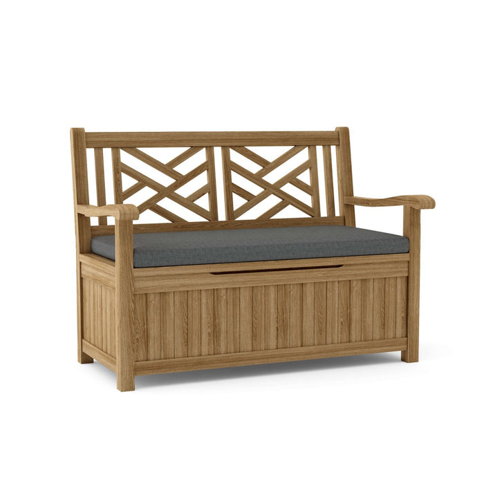 Teak Bench With Storage (2 - Seater) - Vilano - Teak HQ™