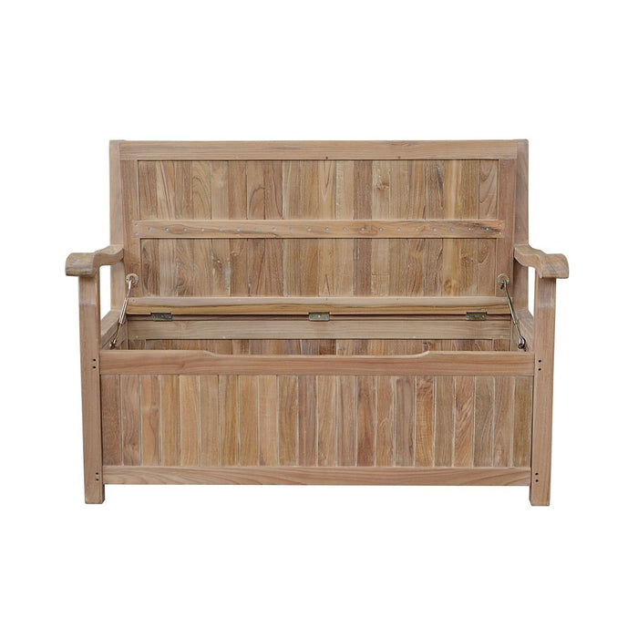 Teak Bench With Storage (2 - Seater) - Vilano - Teak HQ™