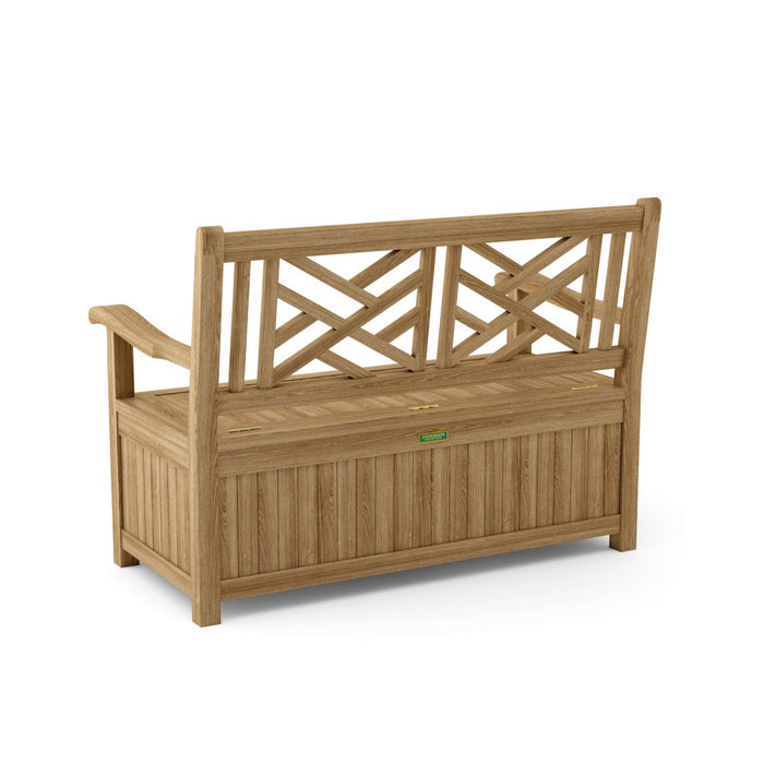 Teak Bench With Storage (2 - Seater) - Vilano - Teak HQ™